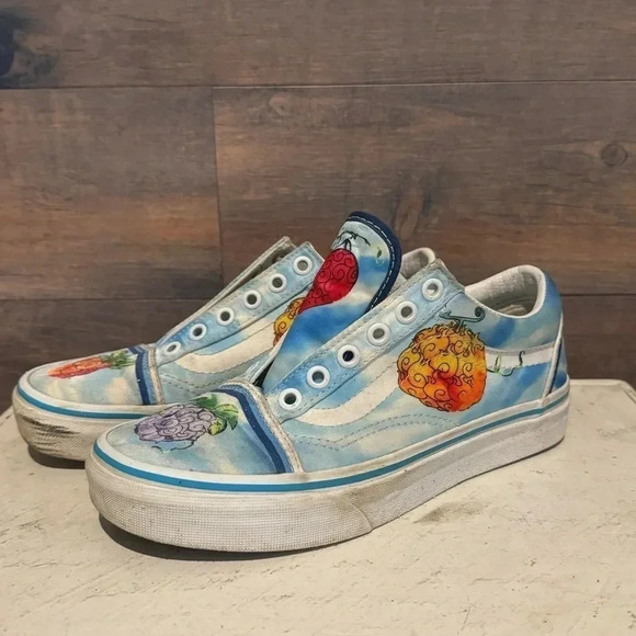 Vans Men x One Piece Old Skool Devil Fruit True Blue size 4 men’s 6 Women’s - Picture 6 of 11